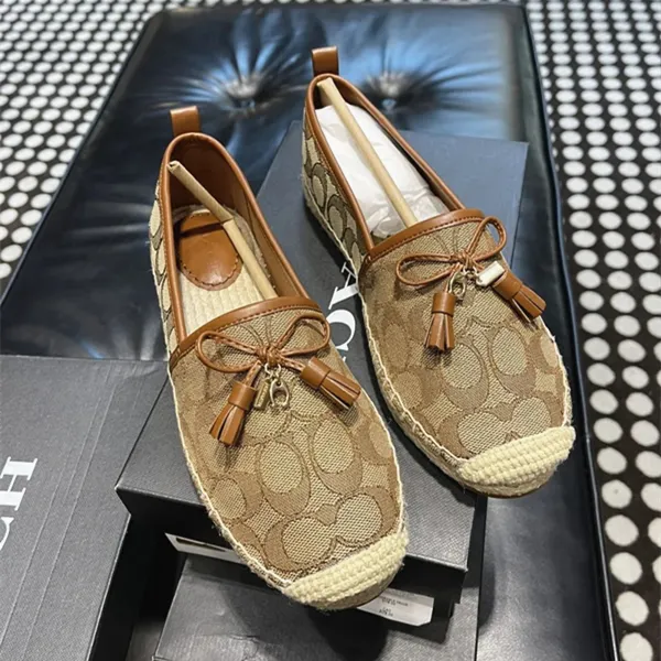 Cool Summer Coa Ch Espadrilles Mulheres Homem Chinelos Designer Sapato Pescador Casual Flat Slide Top Luxury Beach Low Shoes DHgate Cosy Senhora Presente Ao Ar Livre Sapato Atacado