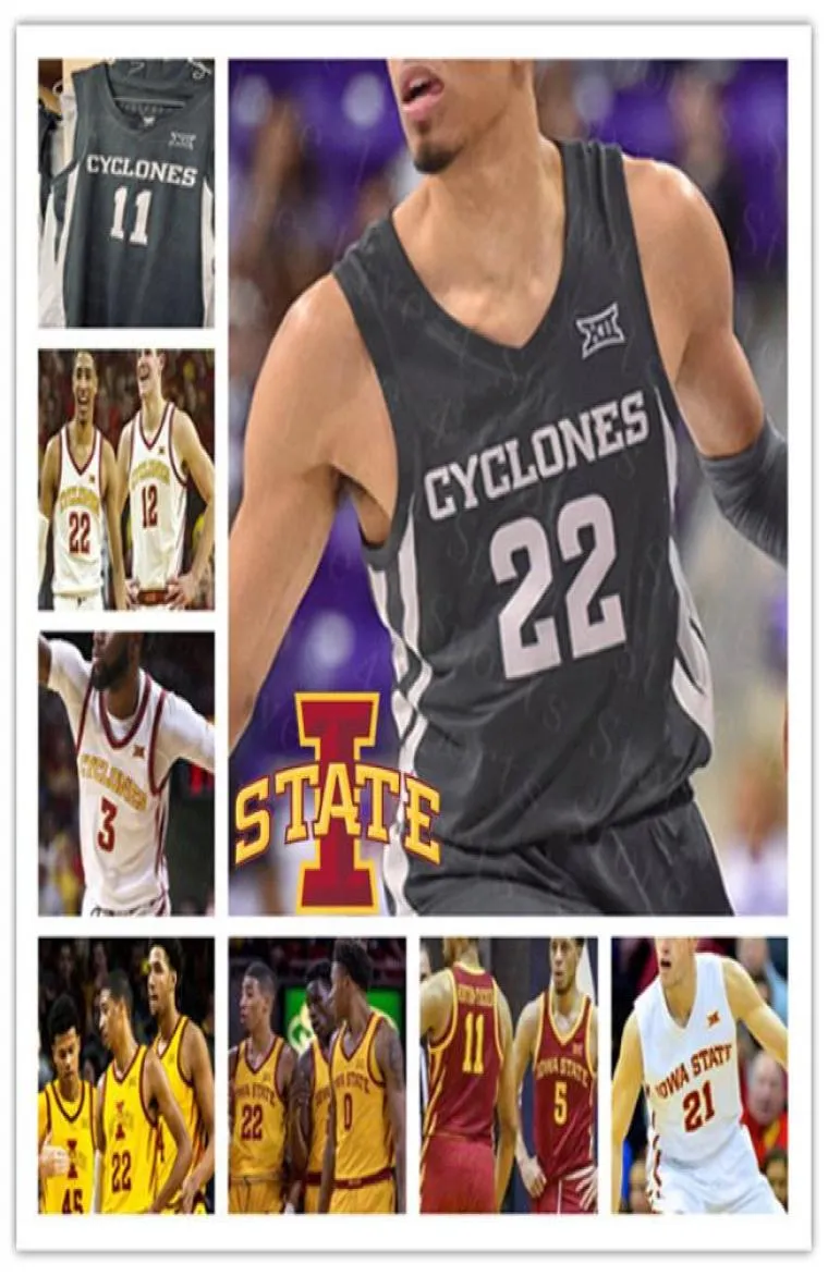 2021 ISU Iowa State Cyclones Basketball Custom Rasir Bolton Tyrese Haliburton Solomon Young Prentiss Nixon Michael Jacobson sydd J4097904