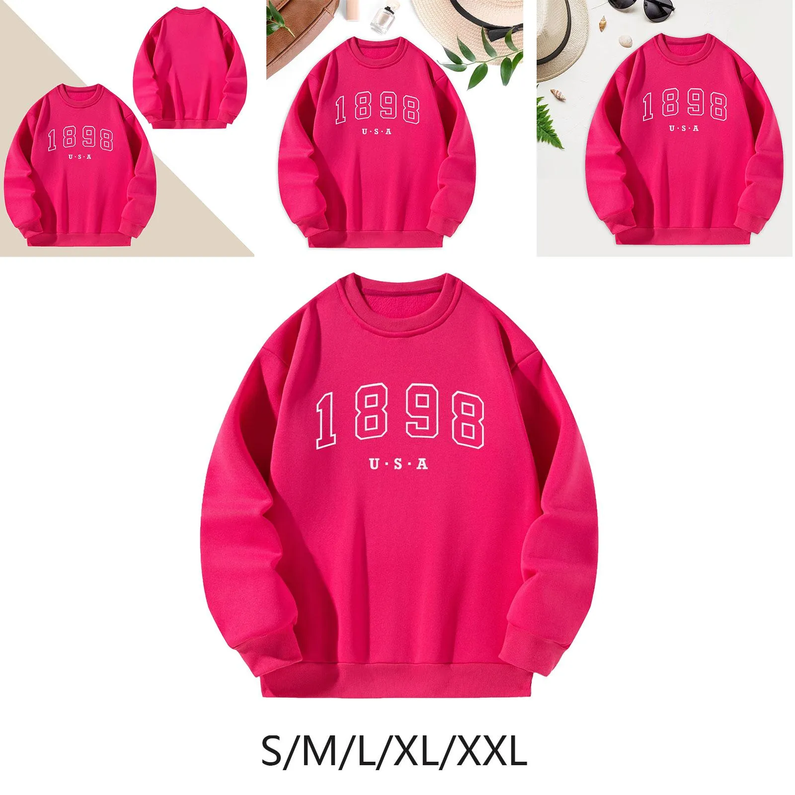 Fashion Sweatshirt Casual Polyester Trendy Lightweight Autumn Durable Winter Women for Office Shopping Camping Commuting Home