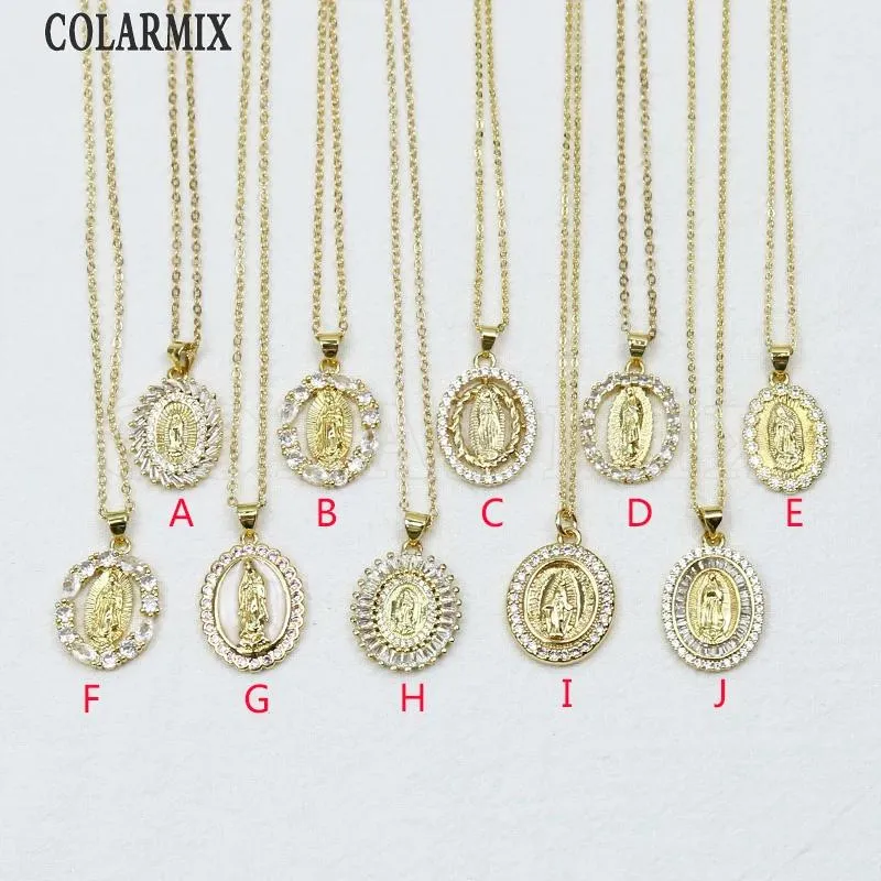 Colliers 5 pièces, jolis bijoux religieux, pendentifs de la vierge marie, collier féminin, cadeau classique pour femmes