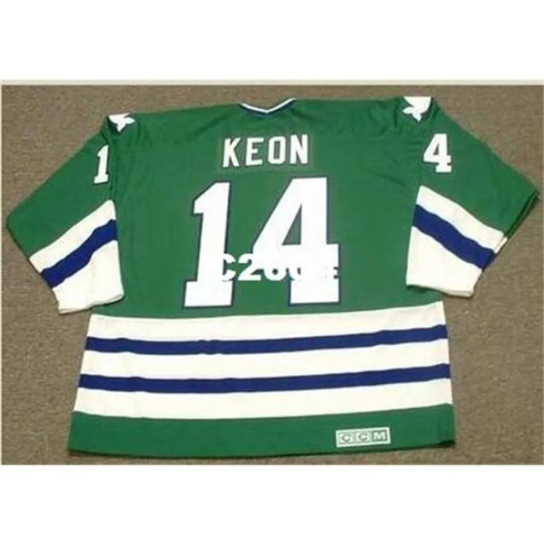 男性14 Dave Keon Hartford Whalers 1979 CCM Vintage Retro Hockey JerseyまたはCustom Any Number Retro Jersey5217266