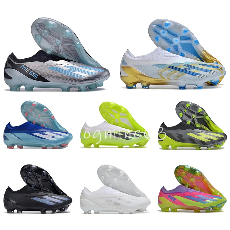 Chaussures de football pour hommes Bottes Crampons Crazyfast.1 LL Crazyrush X FG Slip-On SPEEDPORTAL Taille US 6.5-11