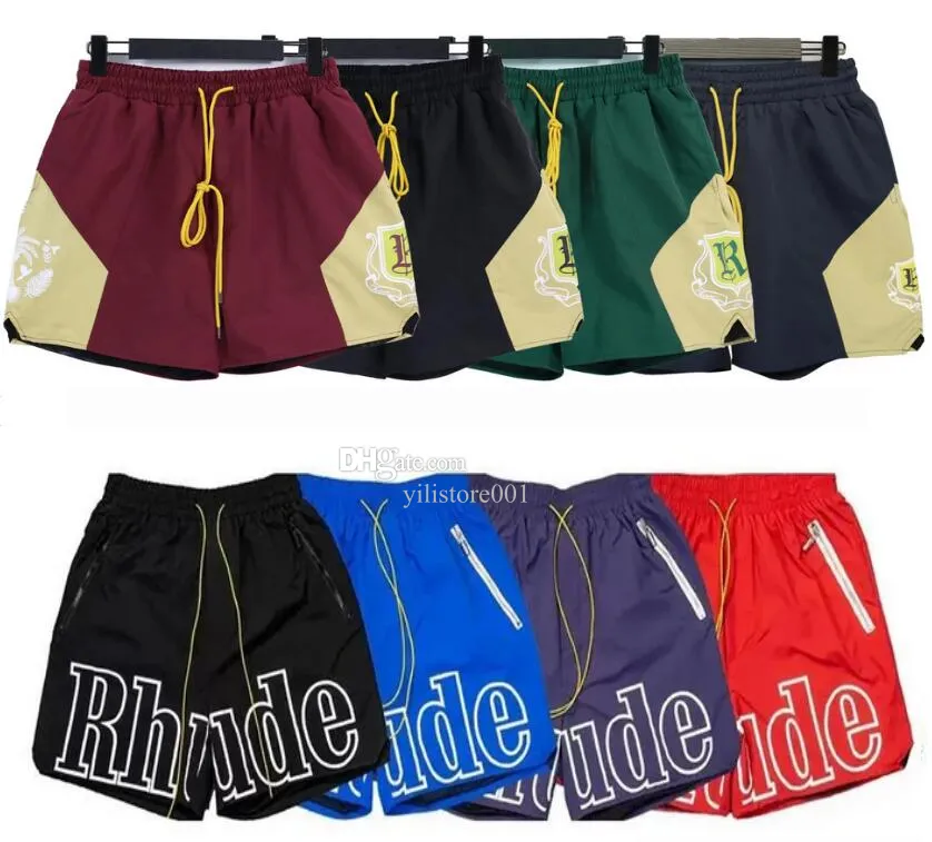 Rhude Heren Shorts Designer Kortere Heren Dames Zwemkort Cashewbloem Gebreid Trekkoord Capri Heren Koppels Joggers Sportkleding Los Rhude Casual Strand Joggingbroek