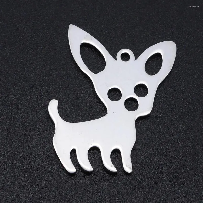 Charms 5pcs/lot 316 Stainless Steel Cokey Dog Charm Pendants Wholesale Accept OEM Order Jewelry Making Bracelets