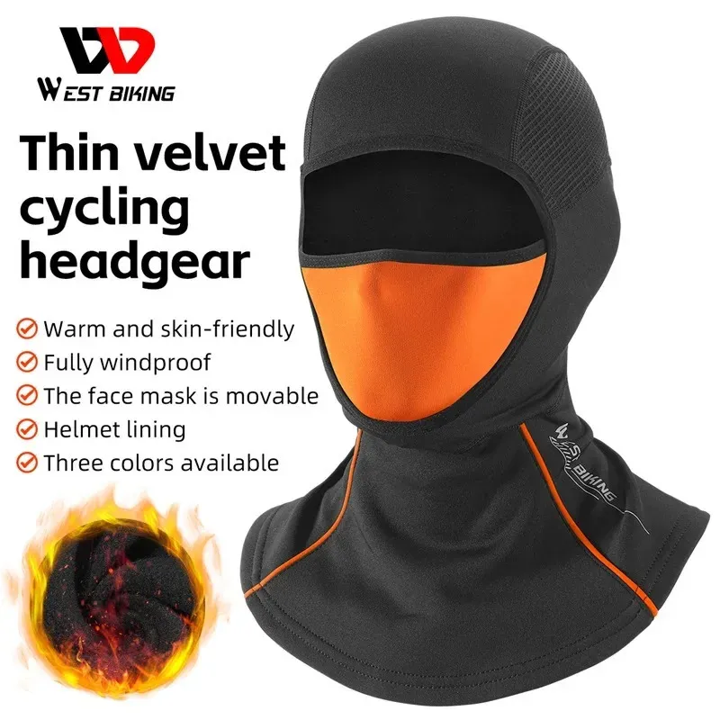 WEST BIKING Inverno Chapéu de Lã Ciclismo Ao Ar Livre Máscara Facial Multicolor Motocicleta Snowboard Caminhadas Balaclava Equipamento Esportivo Térmico 240111