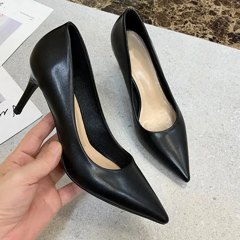 Baldauren Women Pumps High Heels Pointed Toe Black Shoes OL Office Shoes Heeled Fashion Big Size Shoes for Women 240110