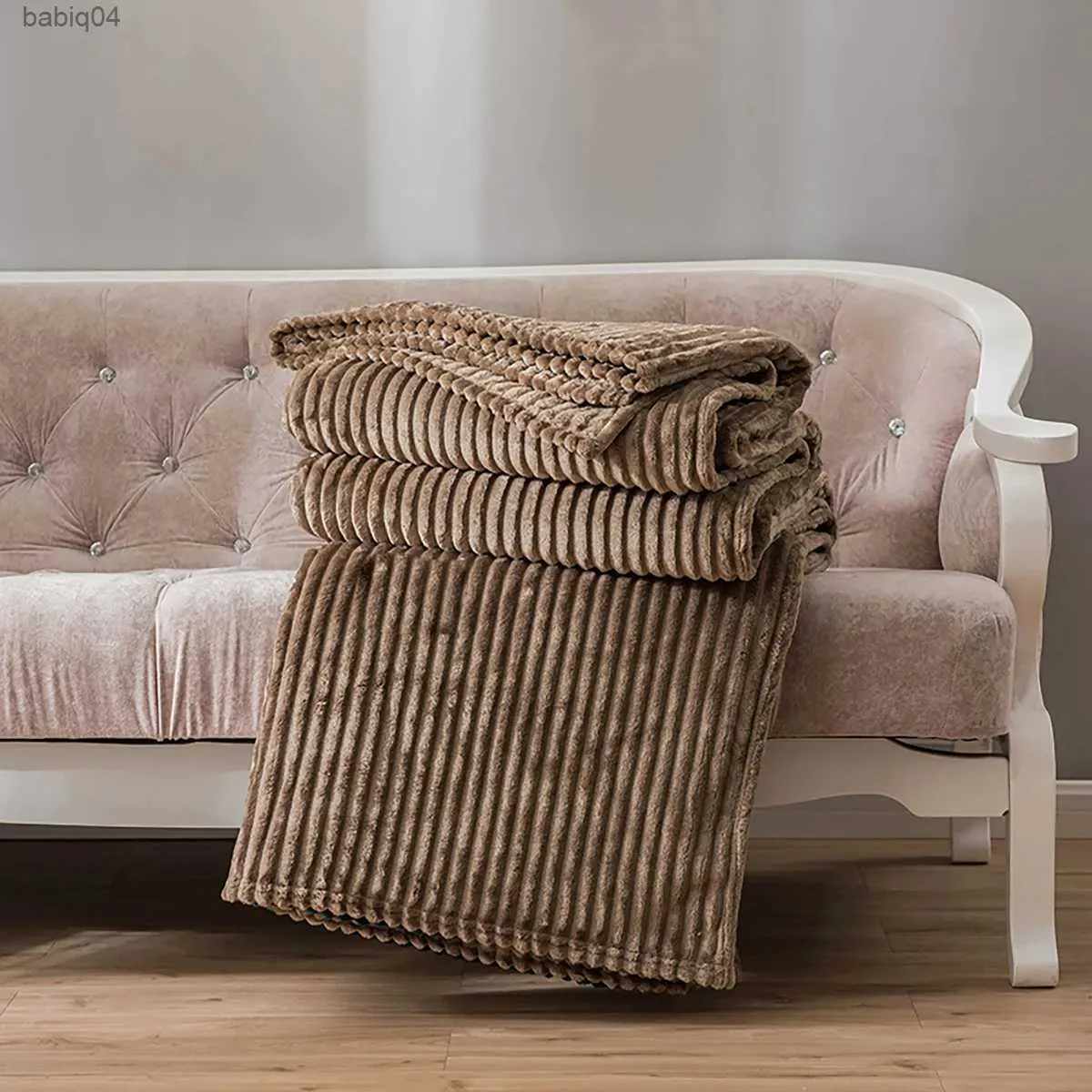 Blankets Brown Blanket Printed Throw Blanket Plush Fluffy Flannel Fleece Blanket Soft Throws for Sofa Couch and Bed