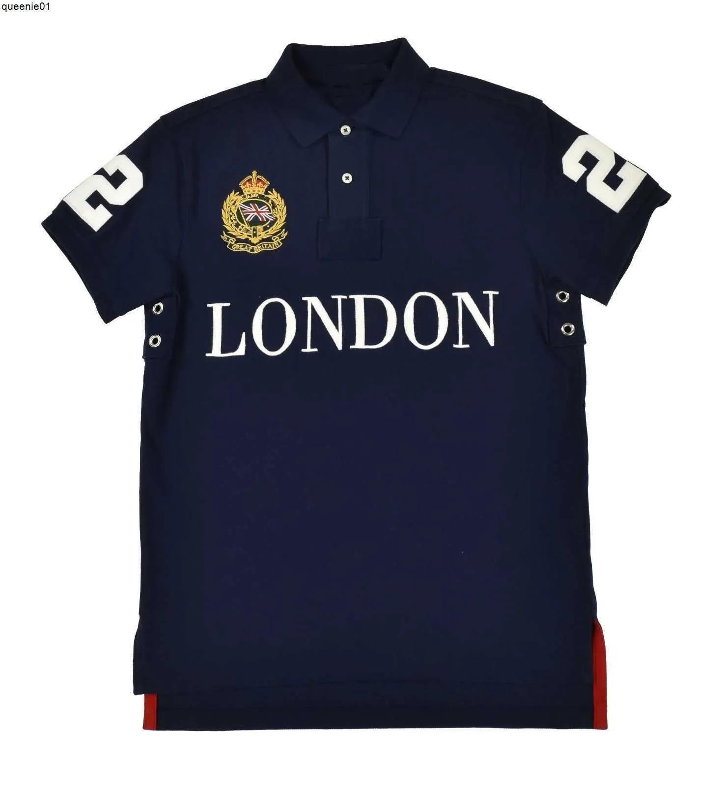 Mens Polos högkvalitativ stadsdesigner Polos skjortor Män broderi bomull London Navy Toronto New York Fashion Casual Polo T Shirt