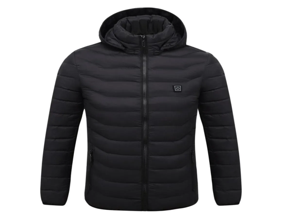 新しい加熱ジャケットアウトドアコートUSB電気ハイキングジャケット男性女性長袖フード付き暖房暖かいサーマル衣類4612191