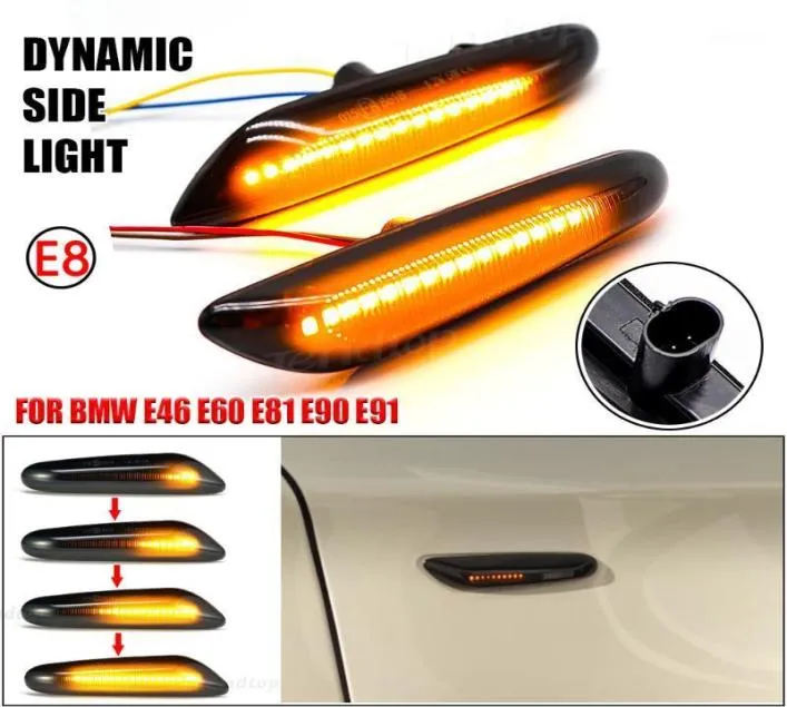 Side Marker Mirror Indicator Lamp Flowing Water Turn Signal Light Amber For E90 E91 E92 E93 E60 E87 E82 E61 LED Emergency Lights13220567