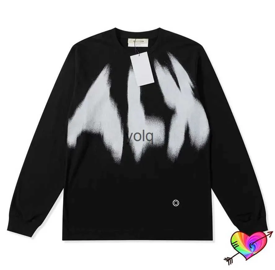 Men's T-Shirts Bla 1017 ALYX 9SM Long Sleeve T-Shirt Men Women 1 1 High Street ALYX T Shirt Graiti Inkjet Tops Circle Teeyolq