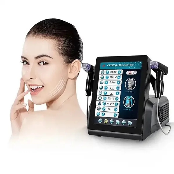 Vertical 2 in 1 Fractional Machine Face Body machine rf micro needle skin tightening morpheus8 Fractional salon Machine