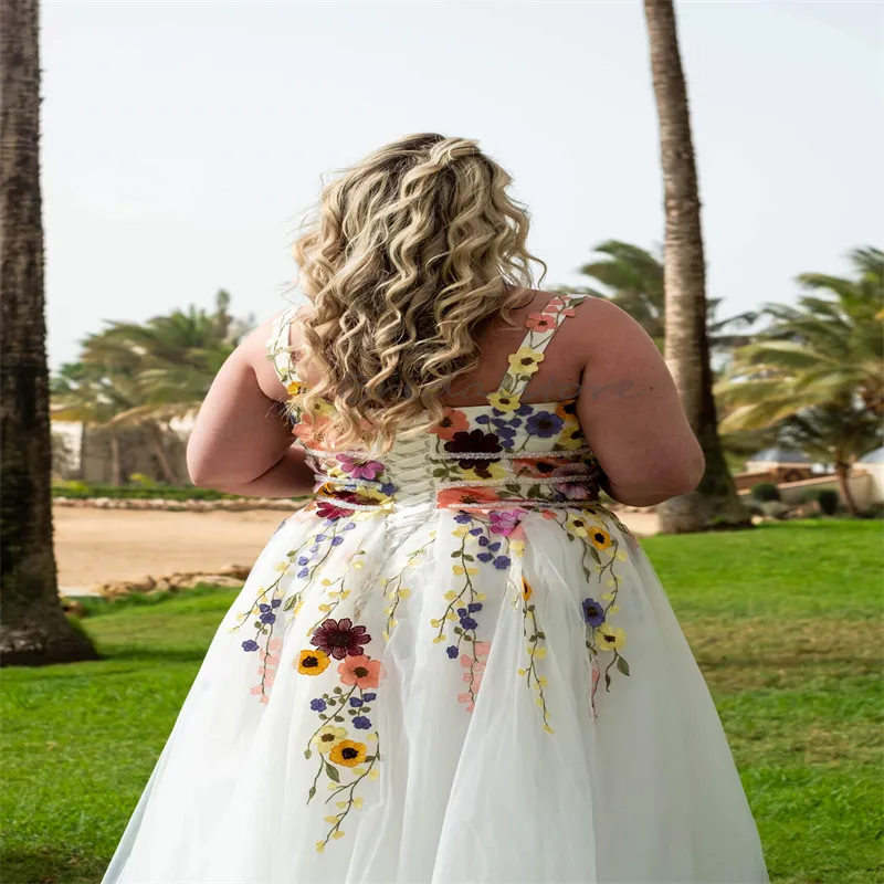 Lace Floral Plus Size Wedding Dresses Plus Size Wedding Dress - Main Image