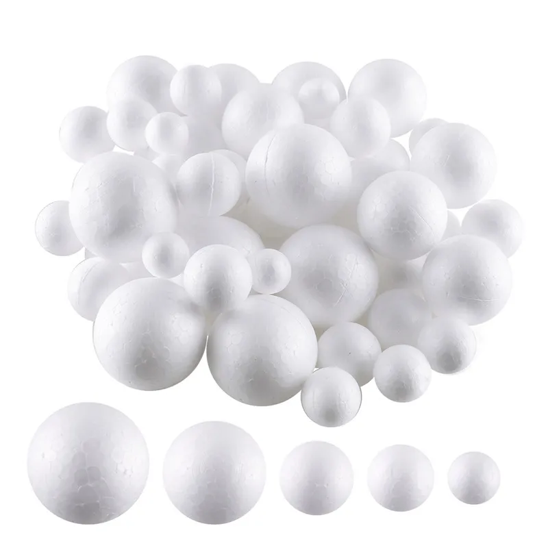 Boule de mousse de polystyrène blanche, 3CM 4CM 5CM, fournitures de décoration, boules décoratives, Mini perles de remplissage