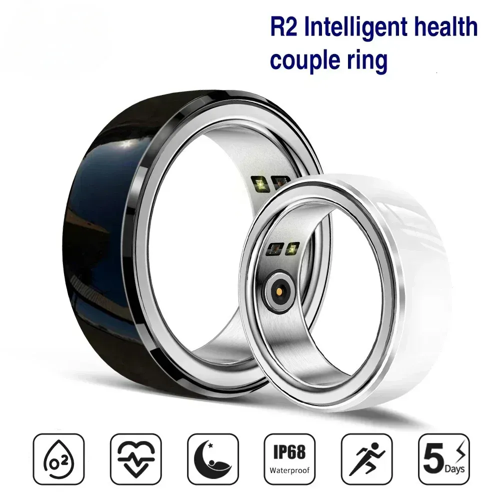 Fitness Tracker Smart Ring Podomètre de sommeil Anneau intelligent d'oxygène sanguin avec APP IPX8 étanche pour moniteur de fréquence cardiaque de santé 240110