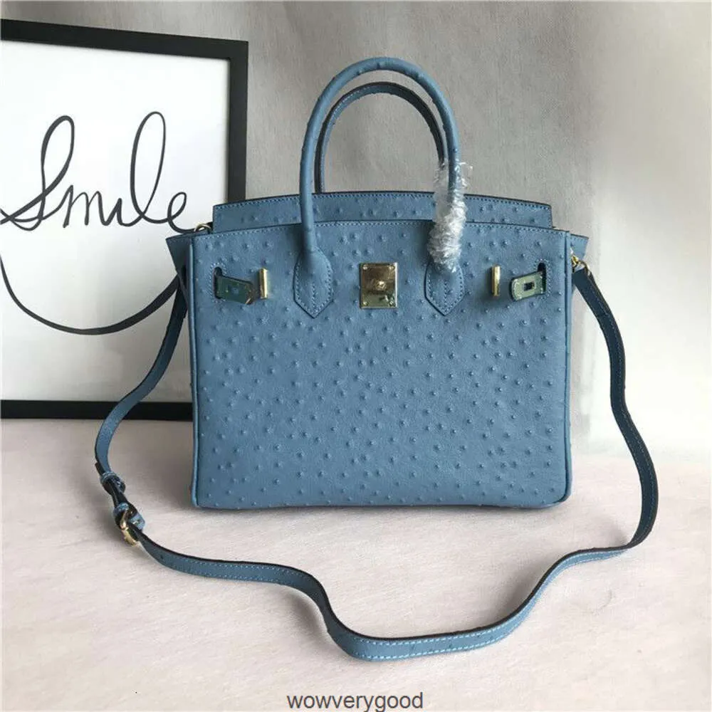 Designer Bags Luxury Fashion Totes 2023 Premium Fashion Ostrich Pattern Bag Genuine Leather Women's Bag Women's Cowhide Handheld One Shoulder Crossbody Bag