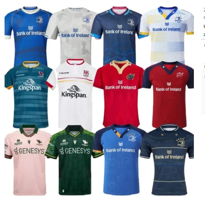 2023 2024 Ulster Leinster Munster Rugby Jersey Home Home Away Away 22 24 Connacht 유럽 대체 아일랜드 아일랜드 아일랜드 클럽 셔츠 사이즈 S-5XL