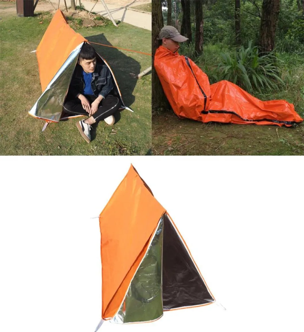 Emergency Tube Tält Survival Outdoor Drable Tube Tent Shelter för Cycling Camping Survival8369299