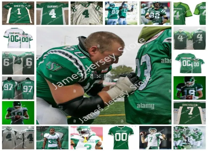 Maillot CFL Saskatchewan Roughriders personnalisé 2022 98 Charbel Dabire David Kenney 91 Anthony Lanier 6 A C Leonard 10 Larry Dean 52 5291931