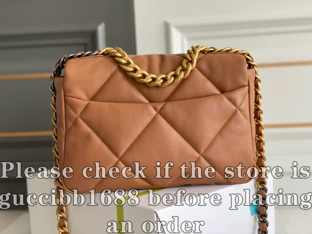 12A Definite Mirror Quality Designer 19 Flap Bag Small Medium Lambskin Bag Womens Genuine Leather Quilted Bag Luxurys Handbags Caramel Shoulder Chain Box Bags From 181 98 DHgate