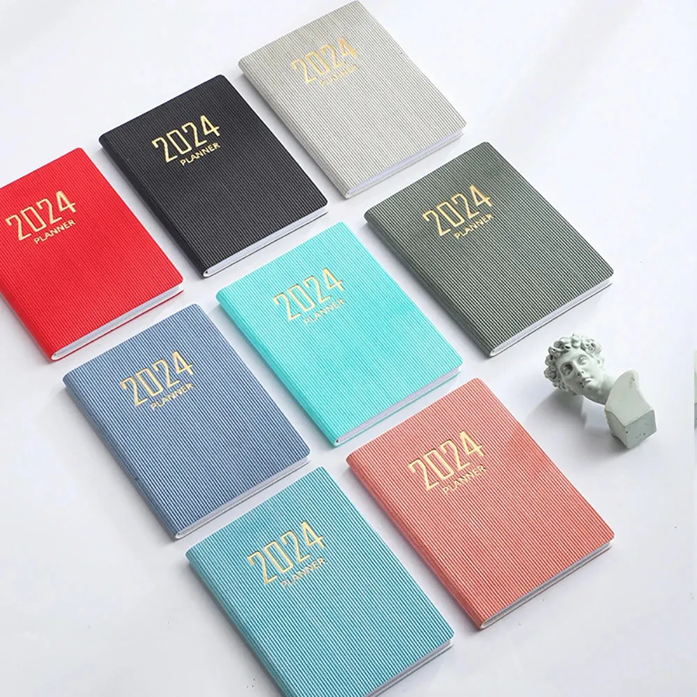 2024 A7 Mini Pocket Notebook 365 Days Notepad Diary Day Week Month Planner Office School Stationery 240111