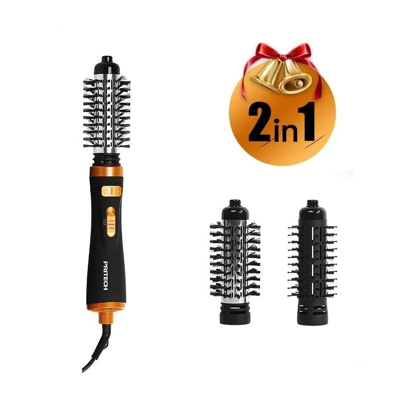 Séchoirs 2 en 1 outils de style multifonctionnels coiffure coiffure rotation curling peigne sèche-cheveux de cheveux professeurs de brosse à broussailles