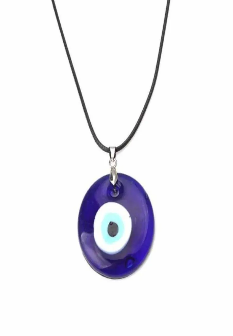 Pendentif colliers turc Protection yeux bleus verre porte-bonheur collier unisexe bijoux 72725499764835