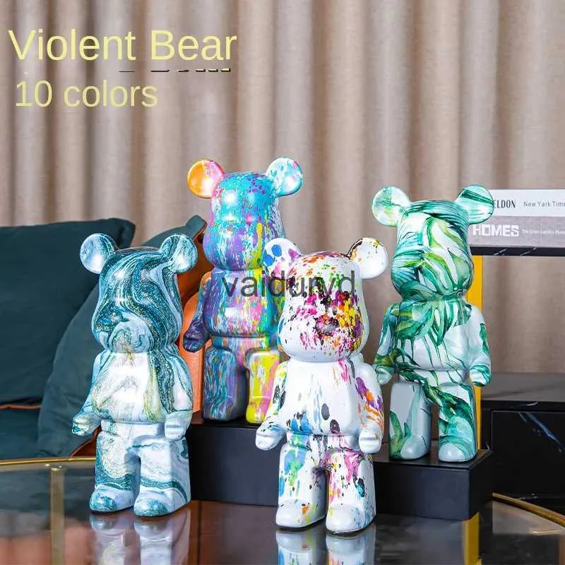 Dekorative Objekte Figuren Kreative Nordic Fluid Violent Bear Bodendekoration Modernes Wohnzimmer TV-Schrank Cartoon Sparschwein Statue Skulpturvaiduryd