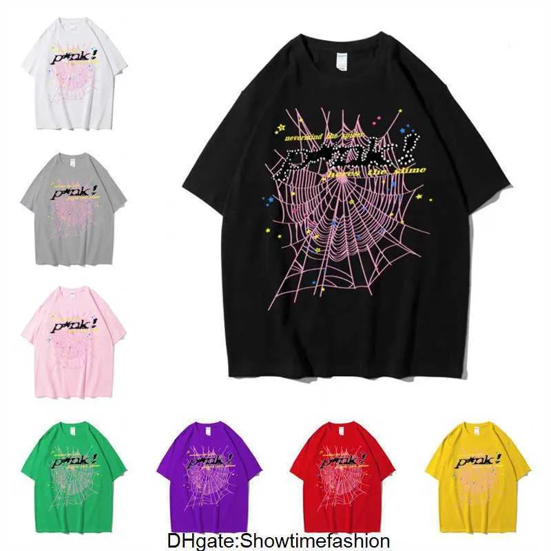 T-shirts pour hommes SS Young Thug Sp5der 555555 Tshirt Hommes Femmes Haute Qualité Puff Imprimer Spider Web Modèle T Petit Top Tees 230331 PSMD