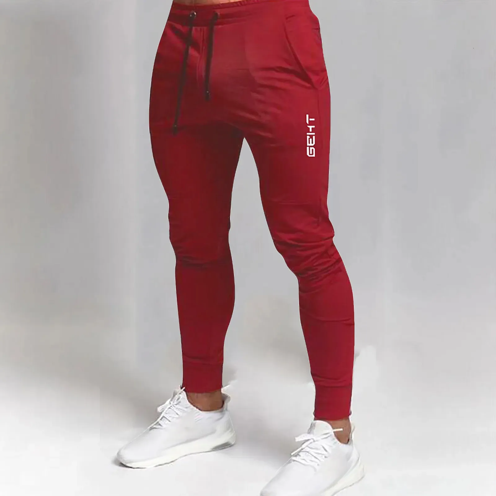 Pantalons pour hommes Pantalon de survêtement d'entraînement athlétique pour hommes avec poche cordon de serrage Gym grande taille pantalon de piste d'exercice de course 240111