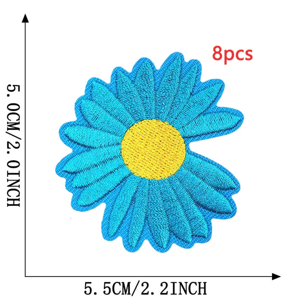 10 Toppe Ricamate A Forma Di Girasole E Margherite – Da Stirare O Cucire – Decorazioni Per Jeans, Borse, Giacche, Cappelli – Nero - 2