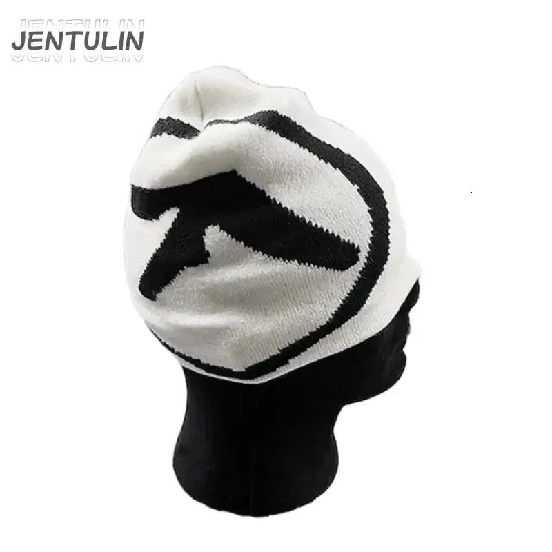Y2K Punk Knit Beanie - Aphex Twin Inspired Hat, Hip Hop