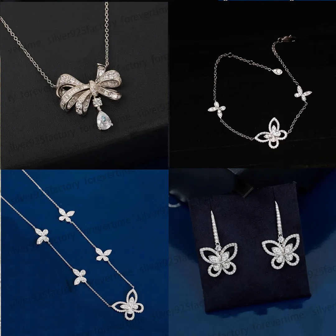 Butterfly ネックレス Designer 925 Silver Butterfly Pendant Necklace With From