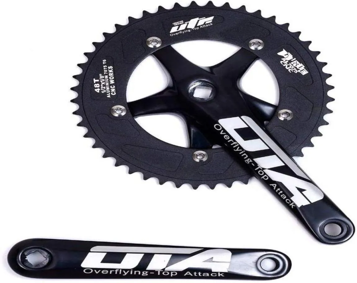 سرعة واحدة للدراجات Crankset Chainwheel 170mm Crank Arms 130 BCD Chainwheel 48T Fixie Crankset للدراجة ذات السرعة الواحدة الثابتة 7026298