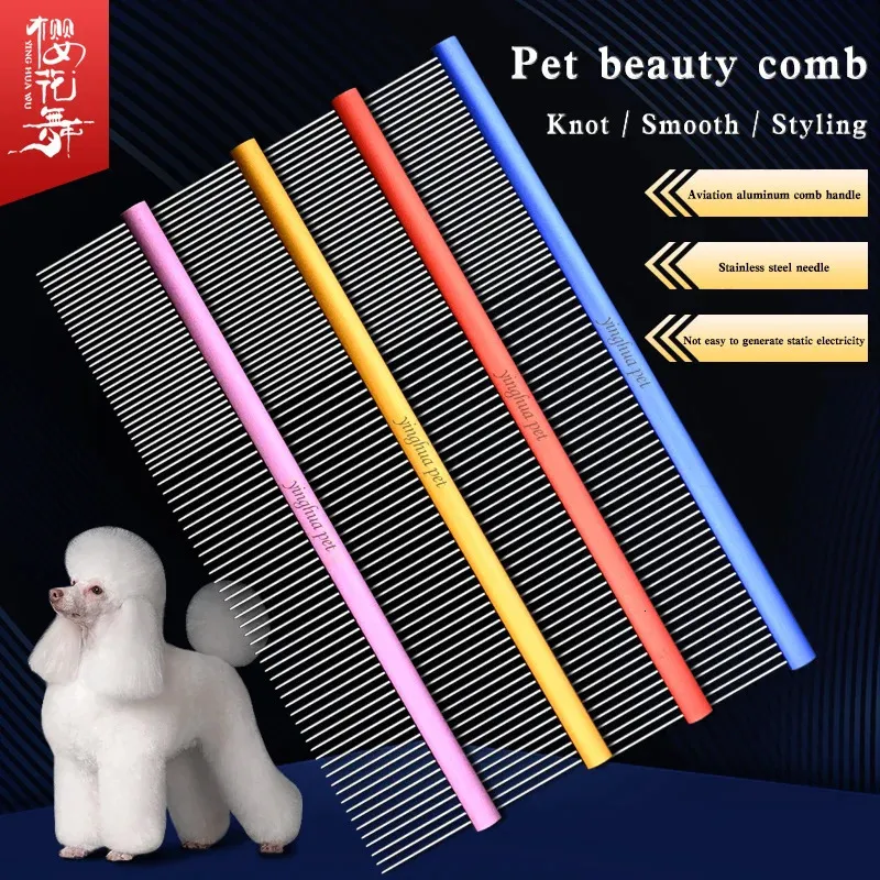 Dog comb to remove floating fur pet cat long haired brush dog knot opening beauty straight 240110