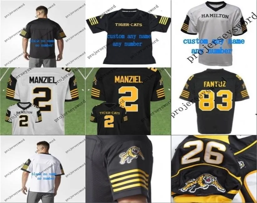 Mmit88 2 Johnny Manziel Hamilton Tiger Cats Jersey personalizada 2018 Novo estilo Mens Womens Juventude 100 Costurado Bordado S Jerseys Bla4965058