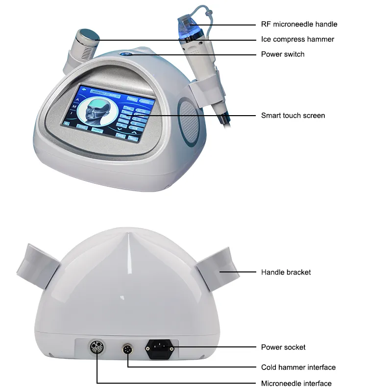 Fractional RF Microneedle Machine Micro Needle Skin Care Beauty Device for Wrinkle Removal Face Lifting Tighten Shrink Pores Anti Stretch Marks