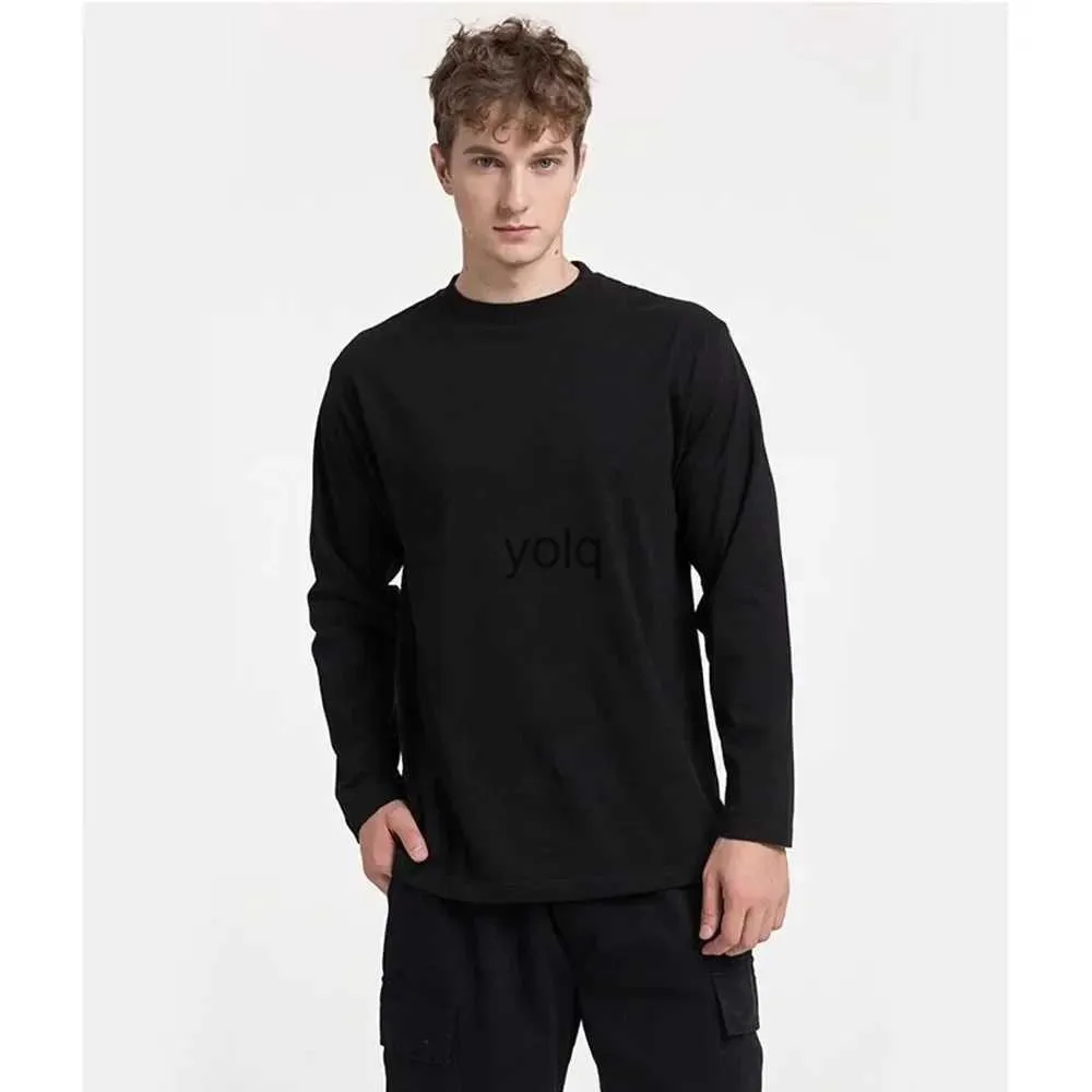 Men's T-Shirts New Long Sleeve t shirt for Men Autumn Fashion Cotton Solid Color t-shirts Cozy Streetwear Men's t-shirt 5XL Baggy Korean Trendyyolq