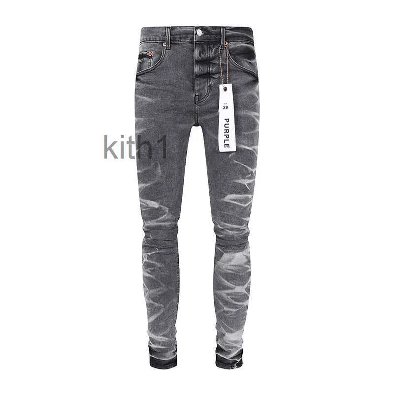 Purple Brand Mens Jeans Wrinkled Grey Fashion Pants Mens