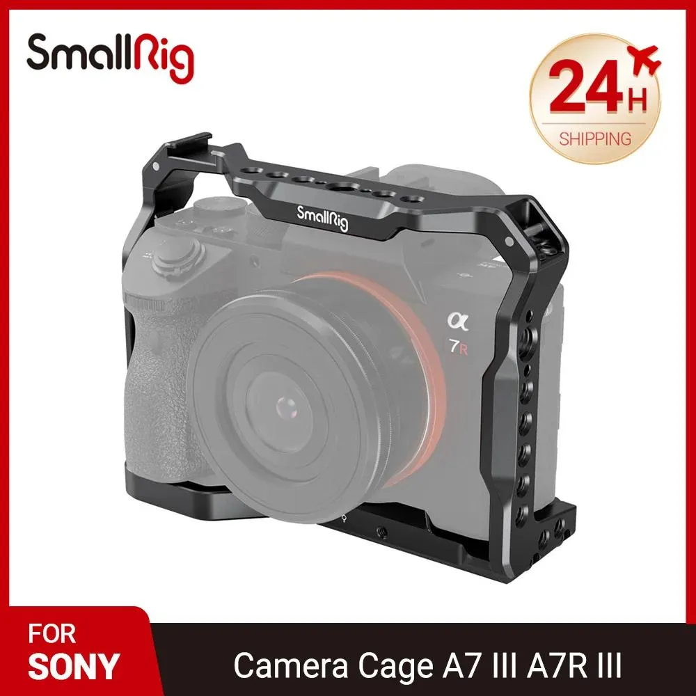 Accessoires Cage de caméra légère SmallRig pour Sony A7 III A7R III A9 plate-forme de Cage en alliage d'aluminium avec support de chaussure froide pour Sony A73 A7R3 A9 2918