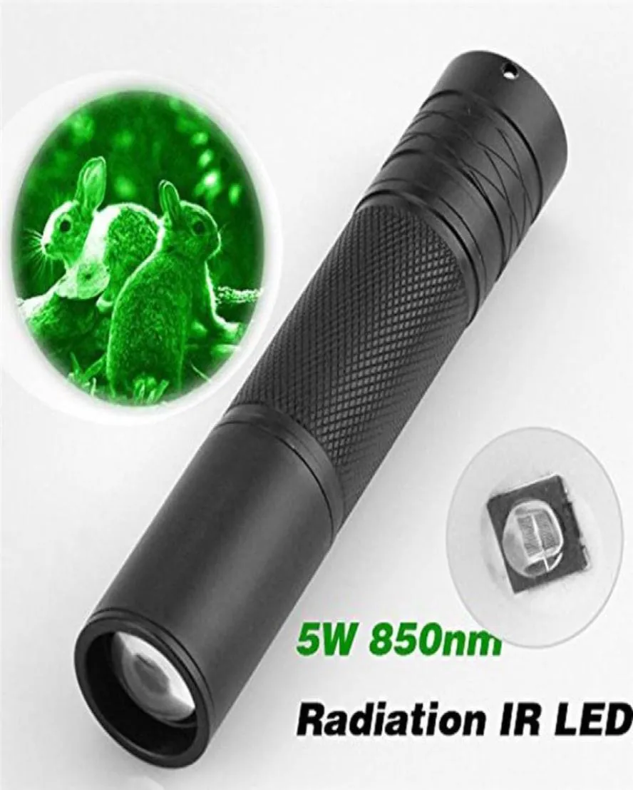 850nm LED IR Torch Torch Zoomable لنطاق الرؤية الليلية Torches9108993