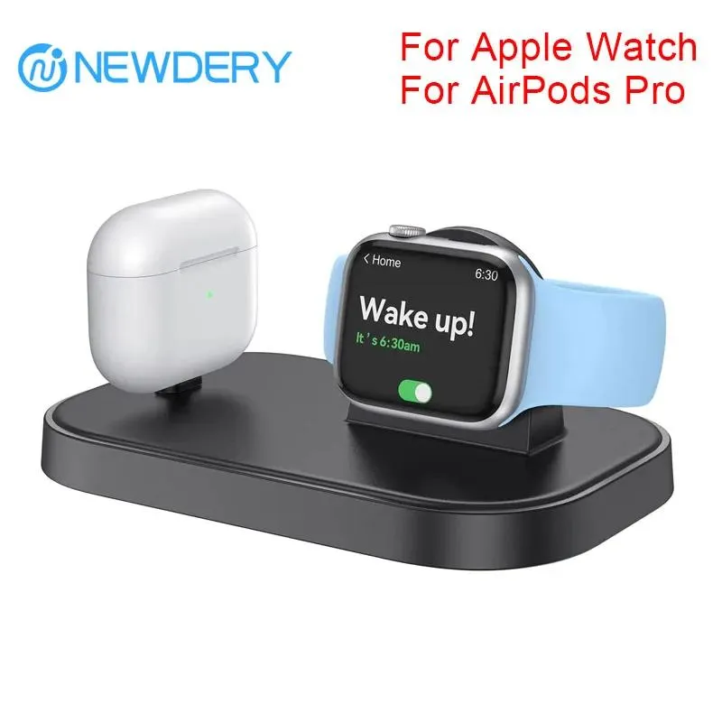 Chargers 2IN1 Bezprzewodowy stojak do ładowarki Apple Watch Ultra 2 Series 9 8 7 6 5 4 3 2 1 SE, Airpods Pro 3 2 1 Szybkie ładowarki