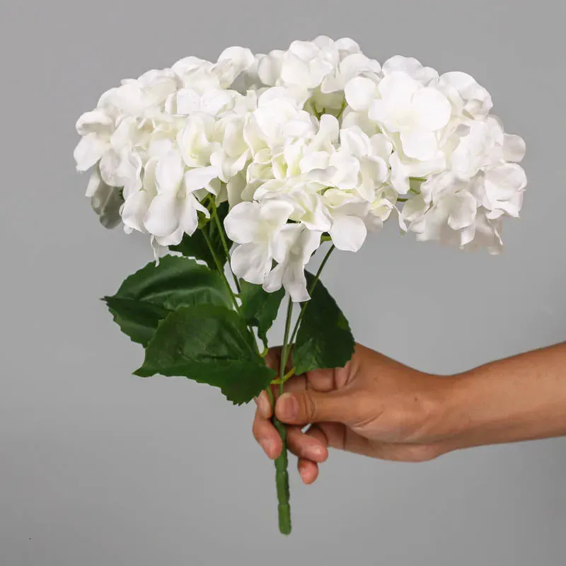 Artificial Flower Hydrangea Branch Home Wedding Decoration Autumn Silk Plastic Flower High Quality Artificial Flower Party Room Decoration 240111