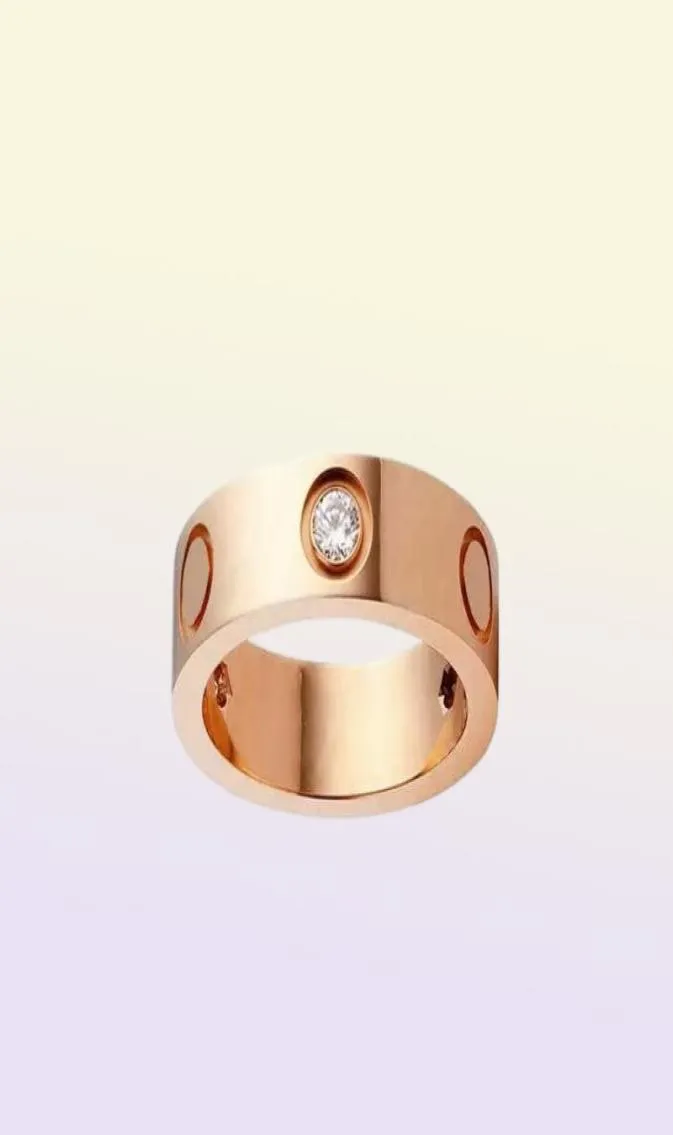 Love Screy Ring Pierścień męskie Pierścienie 2021 Projektant Luksusowa biżuteria Kobiety Tytanium Stal Stal Goldplated Gold Silver Rose Never F7408926
