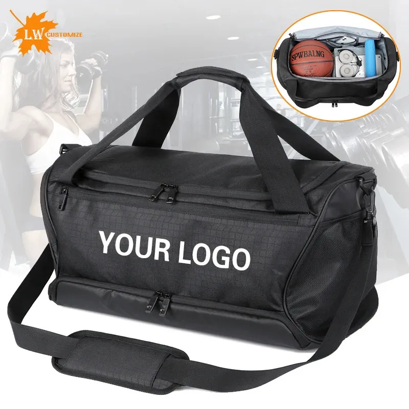 Женская спортивная сумка большой вместимости, водонепроницаемая сумка для плавания, йоги, портативная спортивная сумка, сумка для выходных, сумка для багажа на заказ с принтом 240111