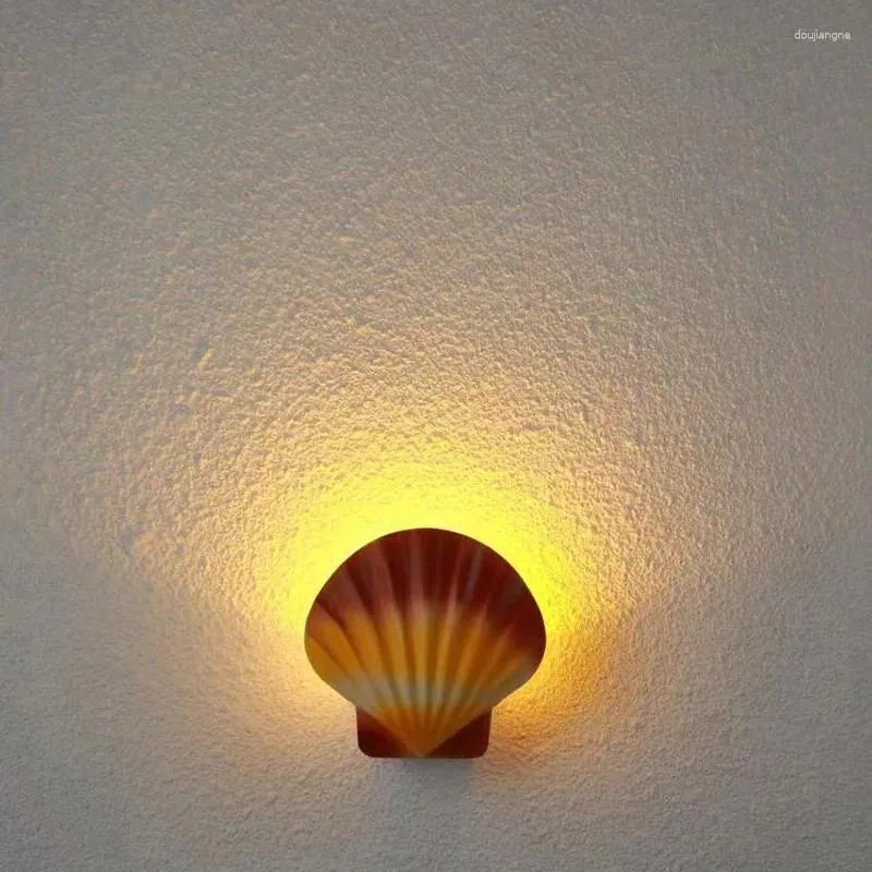 Wall Lamp Outdoor Villa With Shell Design For Bedroom Living Room Study And Courtyard