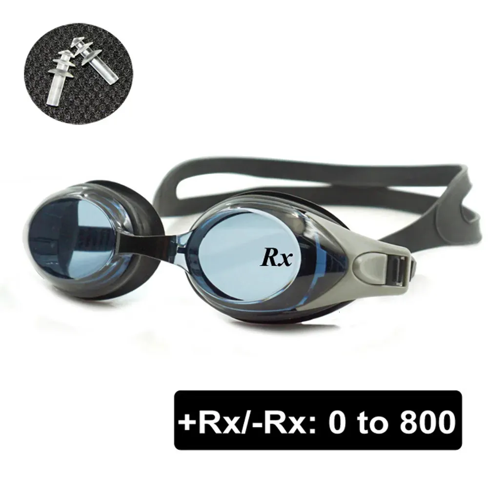 Lunettes de natation optiques Rx -Rx lunettes de natation sur ordonnance adultes enfants force différente chaque œil avec bouchons d'oreille gratuits 240111