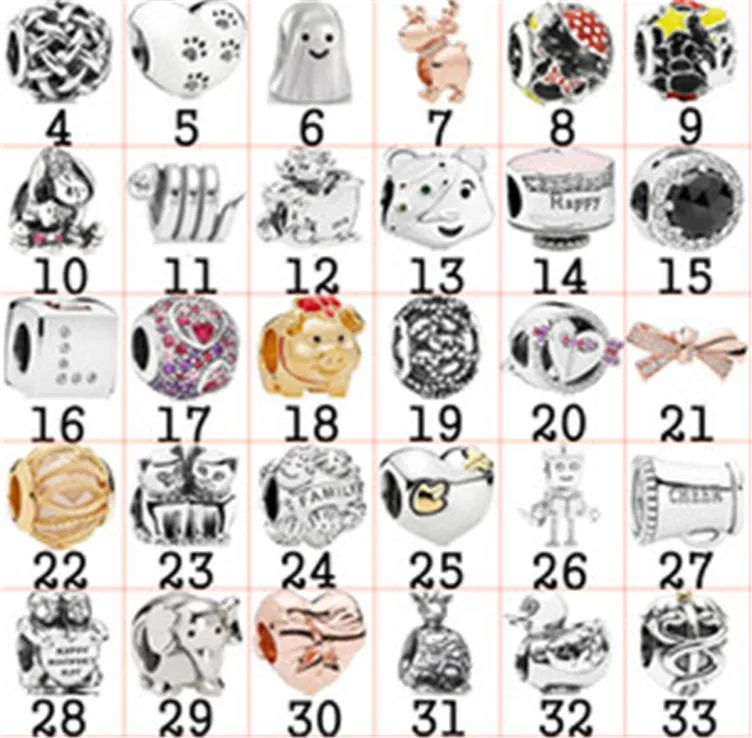 925 Sterling Zilver Hoge Kwaliteit stenen Charm Bead Hanger Fit Armband Mode Vrouwen Elegante Originele Sieraden Aangepaste Verjaardagscadeau3960372