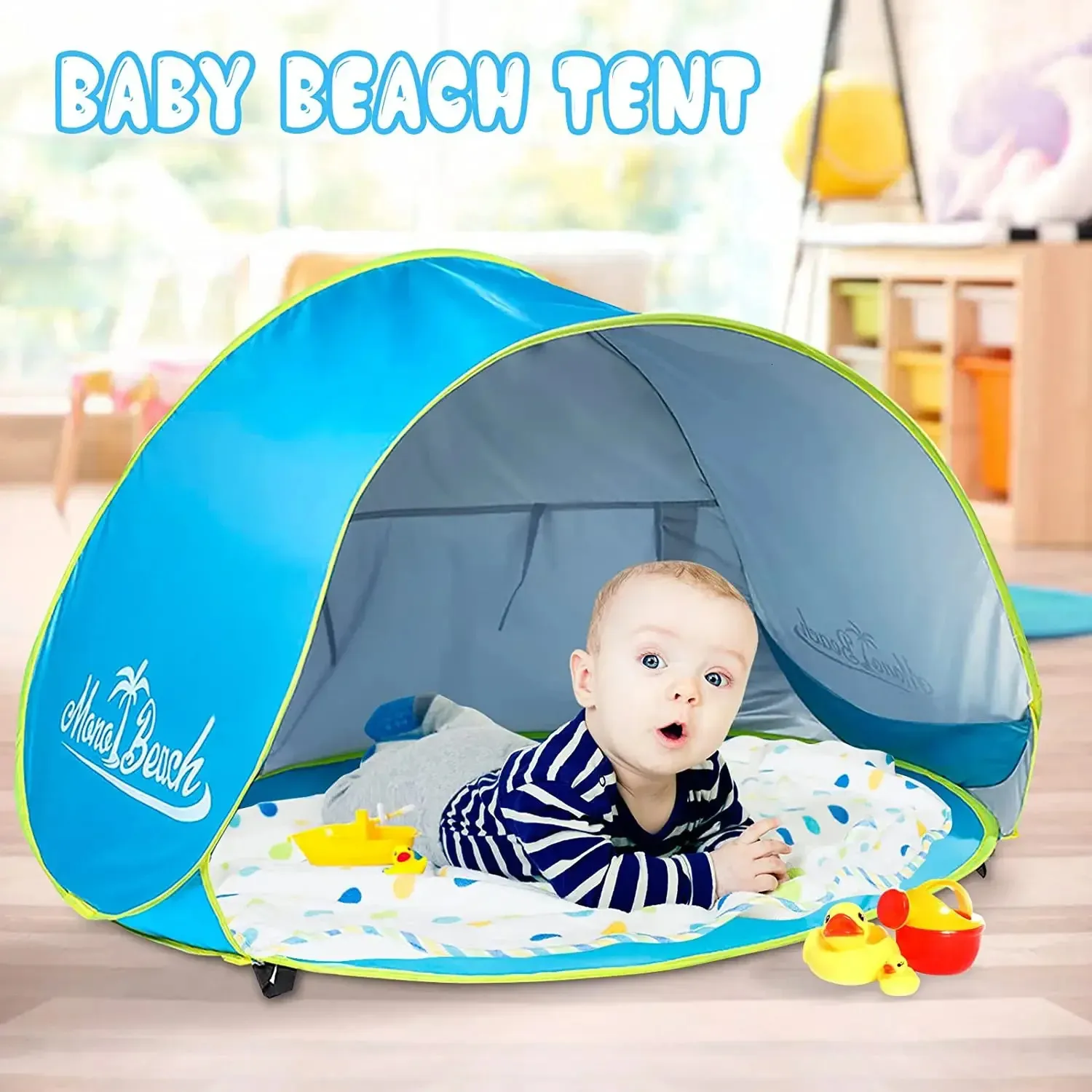 Qocolhg Baby Beach Tent Pop Up Portable Shade Pool UV Protection Sun Shelter For Infant Beach Essentials