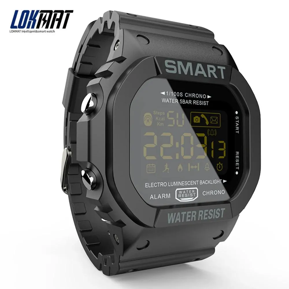 Devices LOKMAT MK22 Smart Watch Men Fitness Bracelet Tracker Pedometer Waterproof Call Reminder Clock Digital SmartWatch For iOS Android